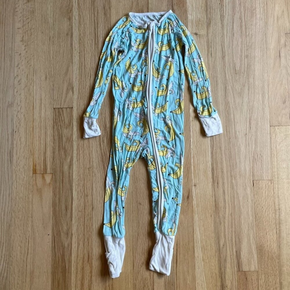 Little Sleepies Bamboo Viscose 2-Way Zipper Pajamas Banana Print
